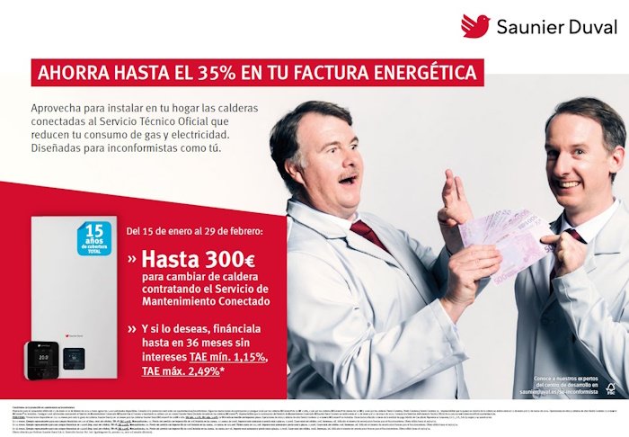 300€ por cambiar tu caldera con Saunier Duval